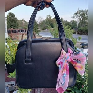 Beautiful Vintage Navy Blue Handbag